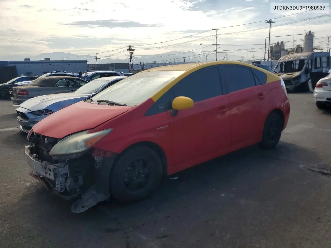 2015 Toyota Prius Two VIN: JTDKN3DU9F1980937 Lot: 61541216