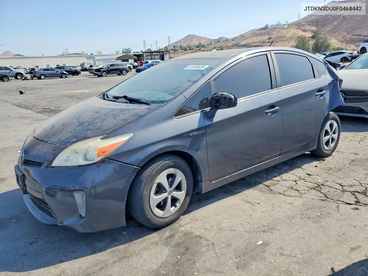 2015 Toyota Prius Two VIN: JTDKN3DU0F0468442 Lot: 61554636