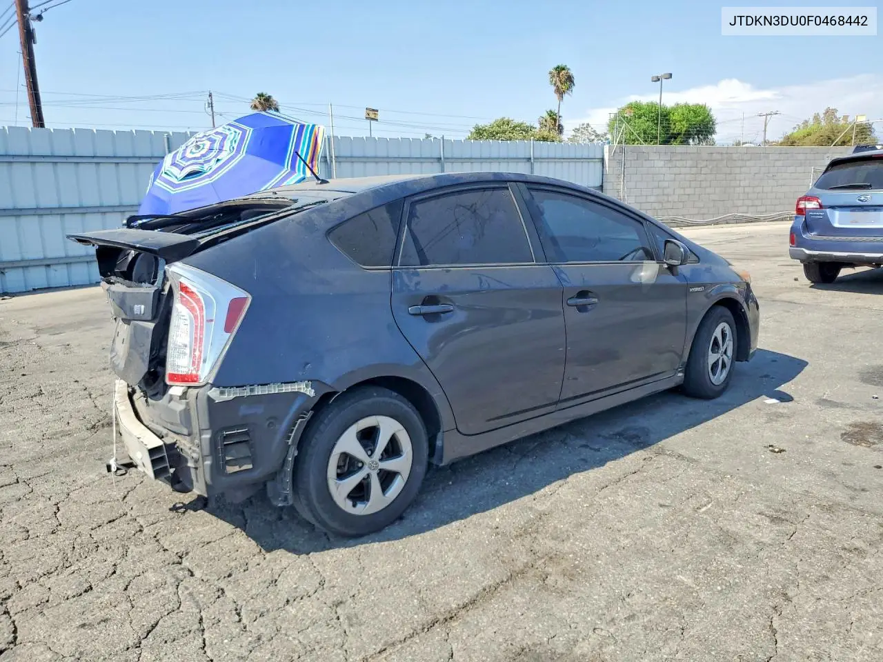 2015 Toyota Prius Two VIN: JTDKN3DU0F0468442 Lot: 61554636