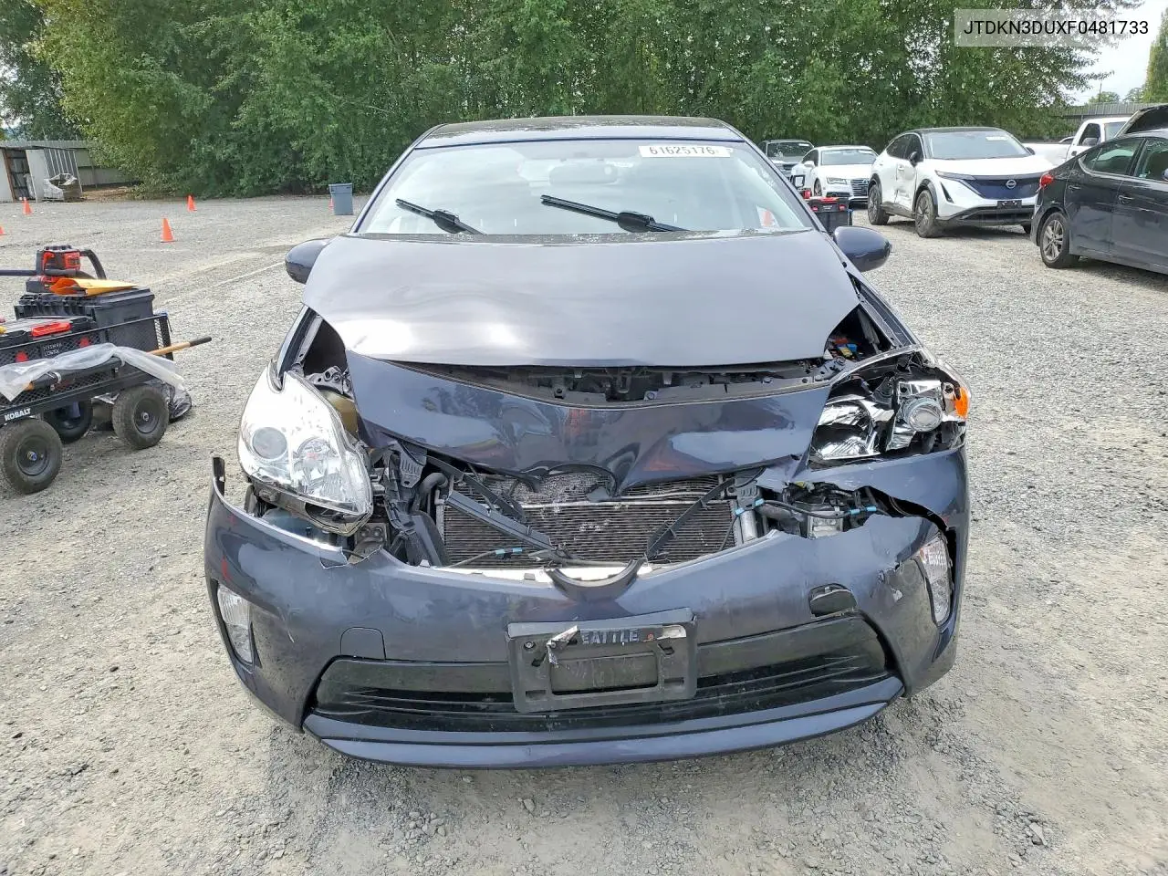 2015 Toyota Prius Three VIN: JTDKN3DUXF0481733 Lot: 61625176