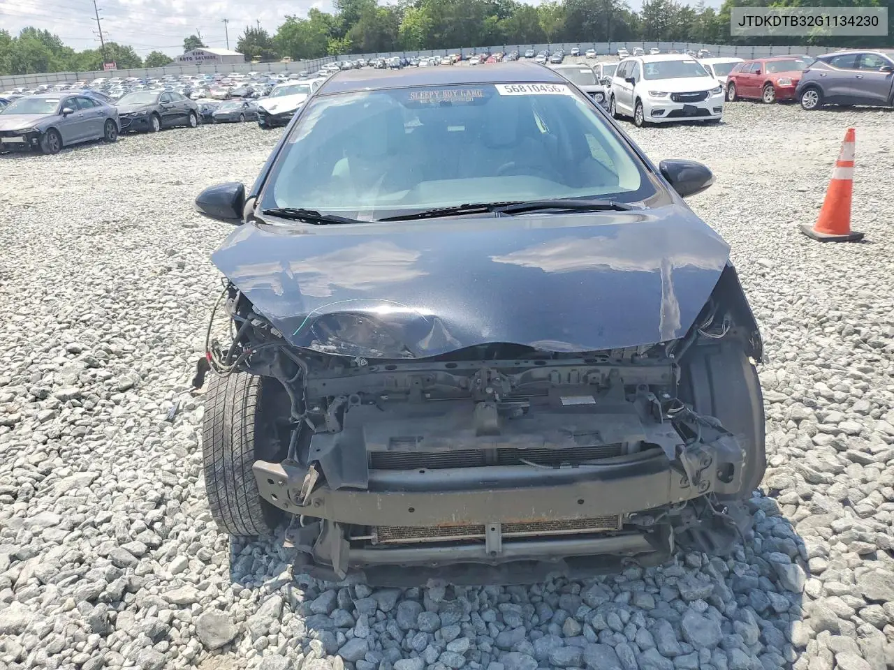 2016 Toyota Prius C One VIN: JTDKDTB32G1134230 Lot: 56810456