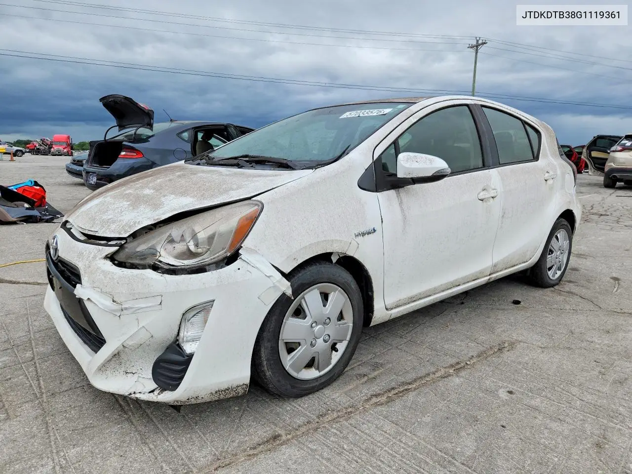 2016 Toyota Prius C VIN: JTDKDTB38G1119361 Lot: 57033576
