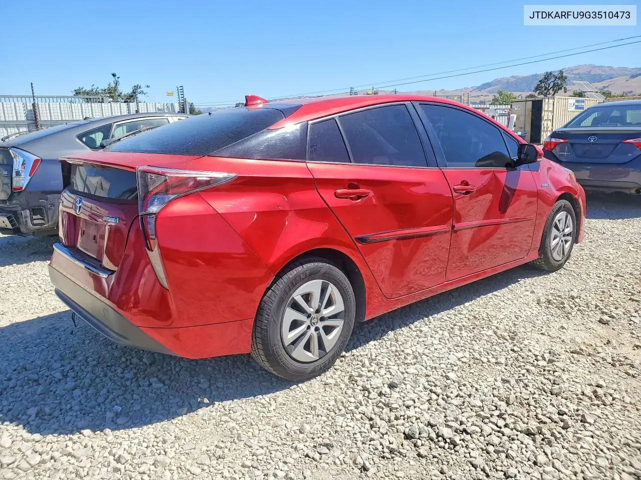 2016 Toyota Prius Three VIN: JTDKARFU9G3510473 Lot: 57218316