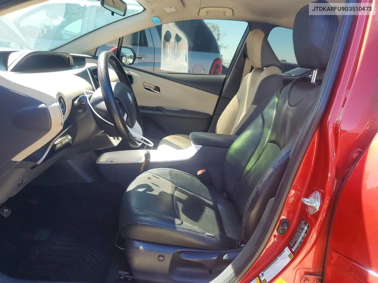 2016 Toyota Prius Three VIN: JTDKARFU9G3510473 Lot: 57218316