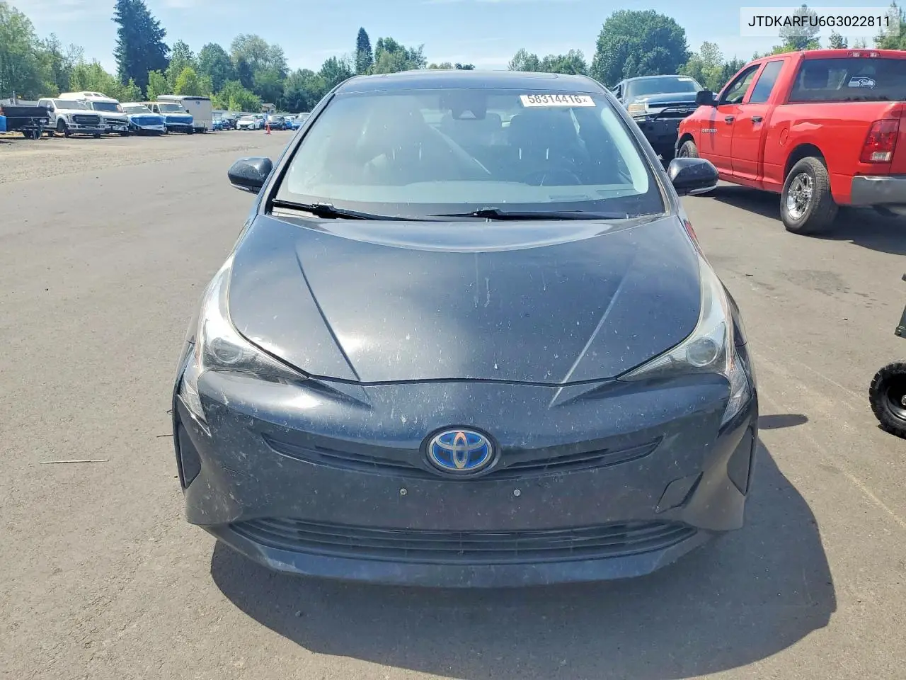 2016 Toyota Prius Four VIN: JTDKARFU6G3022811 Lot: 58314416