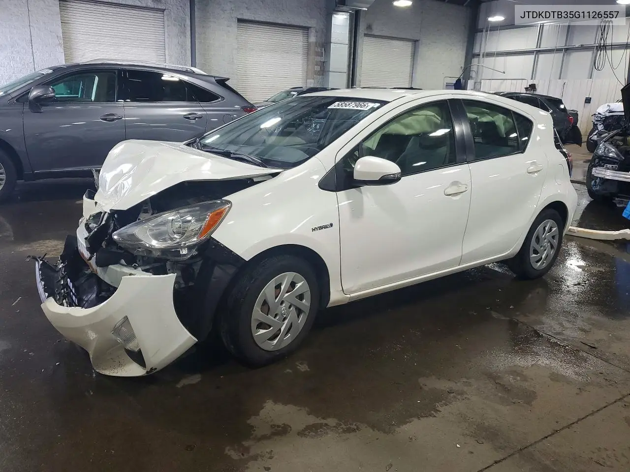 2016 Toyota Prius C One VIN: JTDKDTB35G1126557 Lot: 58587966