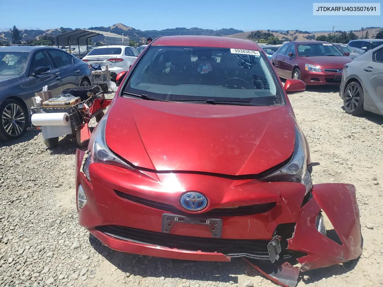 2016 Toyota Prius Three Touring VIN: JTDKARFU4G3507691 Lot: 59383676