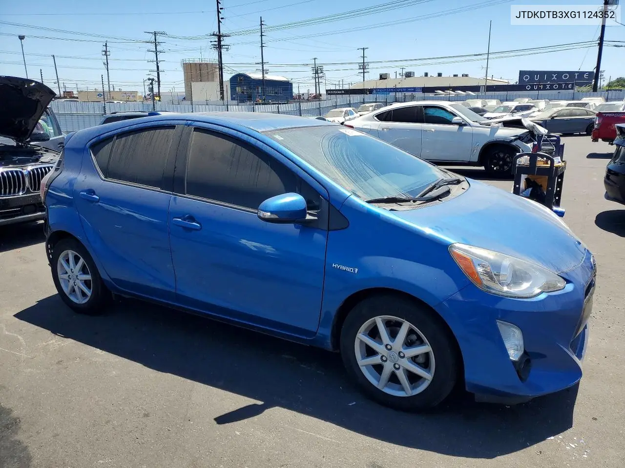 2016 Toyota Prius C Four VIN: JTDKDTB3XG1124352 Lot: 59396716