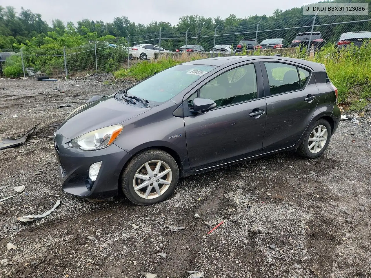 2016 Toyota Prius C Four VIN: JTDKDTB3XG1123086 Lot: 59788536