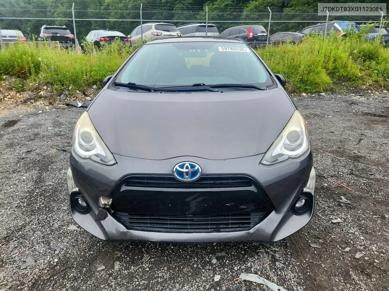 2016 Toyota Prius C Four VIN: JTDKDTB3XG1123086 Lot: 59788536