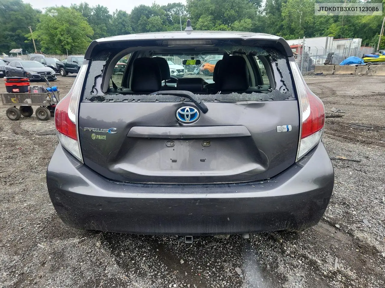 2016 Toyota Prius C Four VIN: JTDKDTB3XG1123086 Lot: 59788536