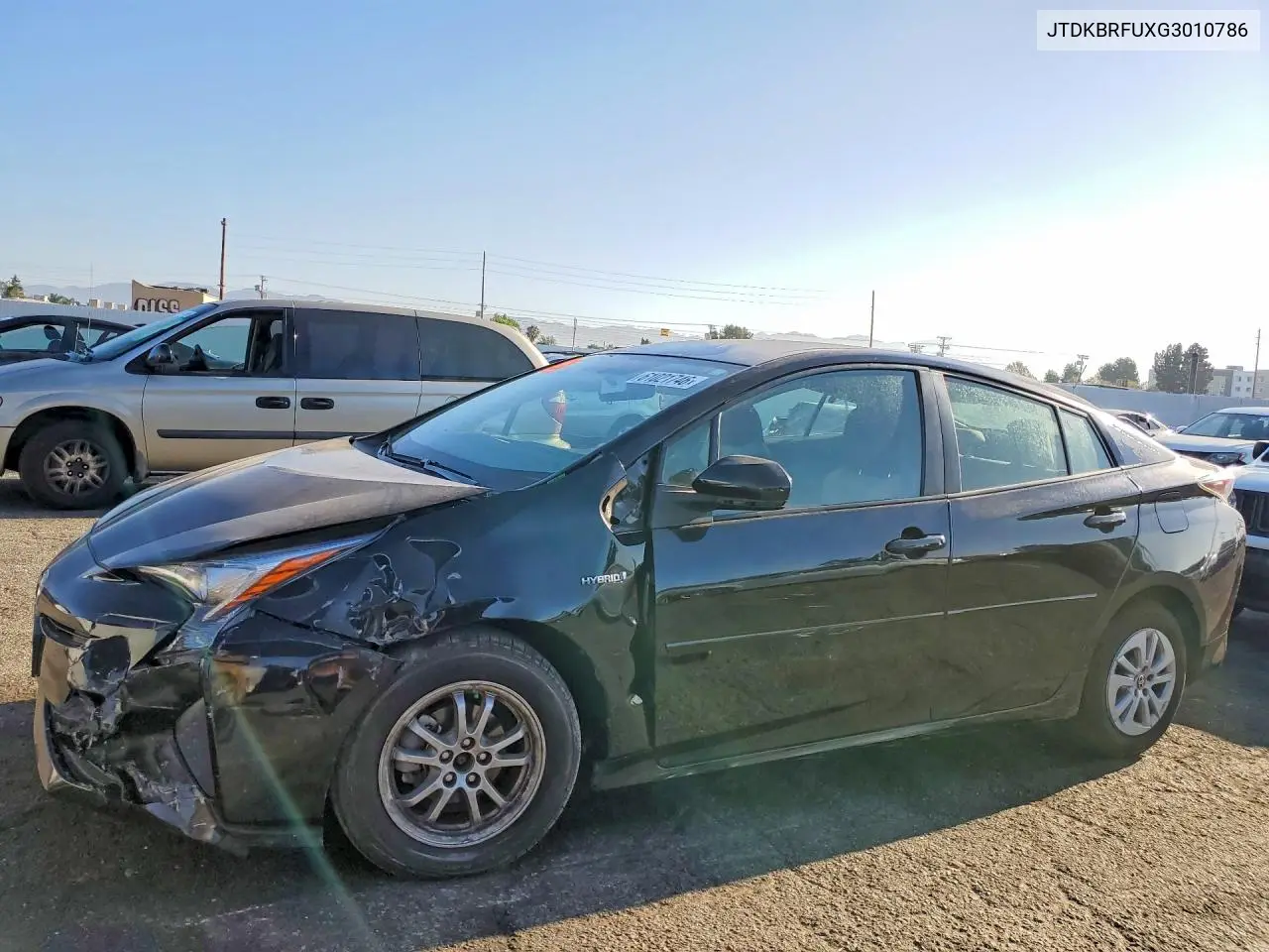 2016 Toyota Prius Two VIN: JTDKBRFUXG3010786 Lot: 61021746