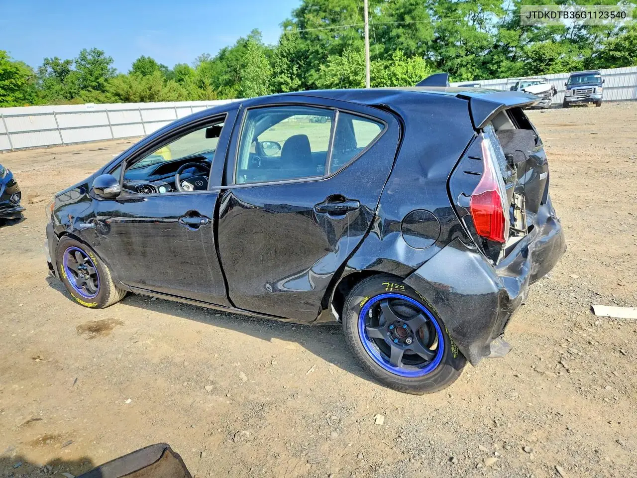 2016 Toyota Prius C Two VIN: JTDKDTB36G1123540 Lot: 61035286