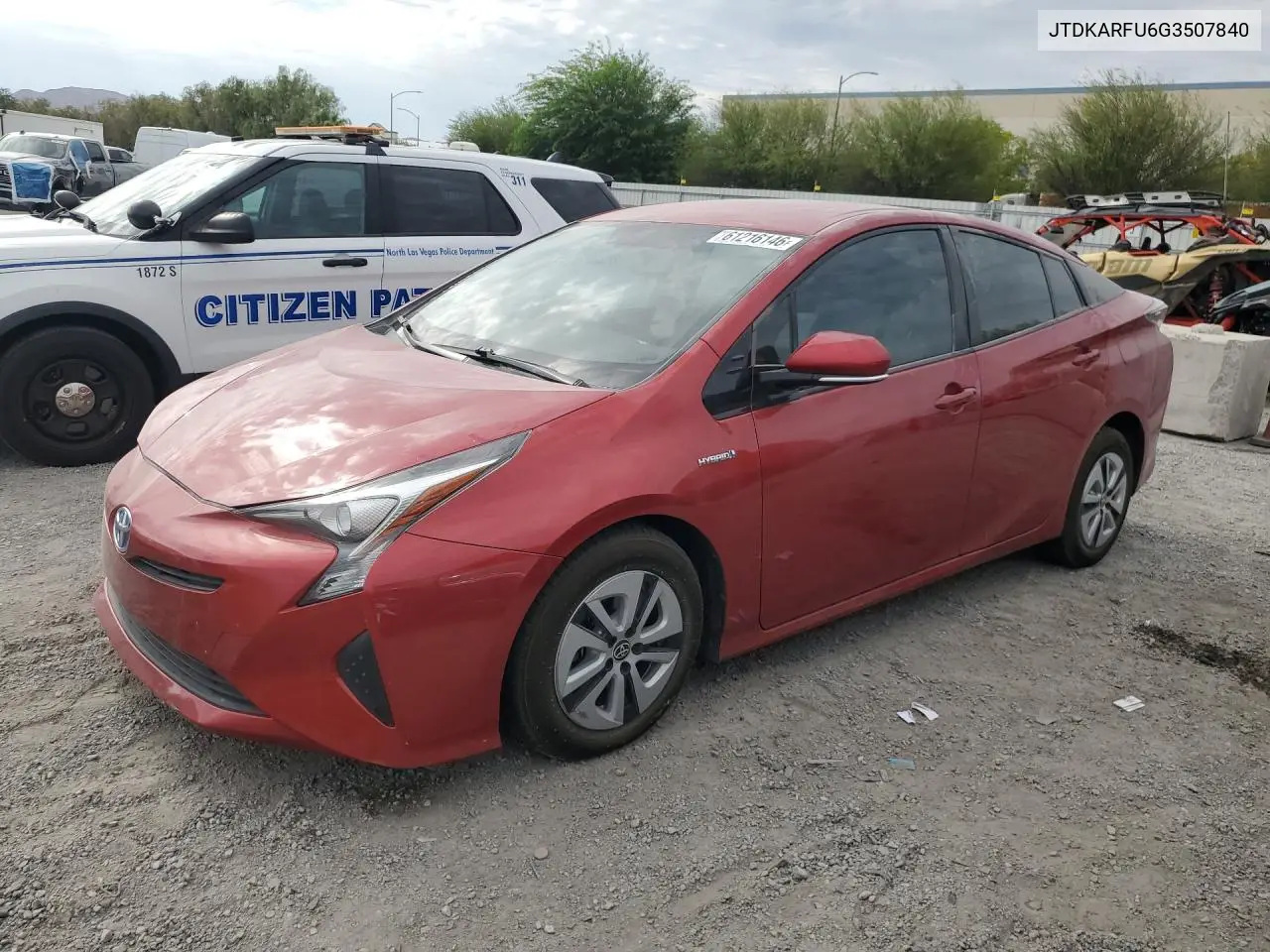 2016 Toyota Prius Four VIN: JTDKARFU6G3507840 Lot: 61216146