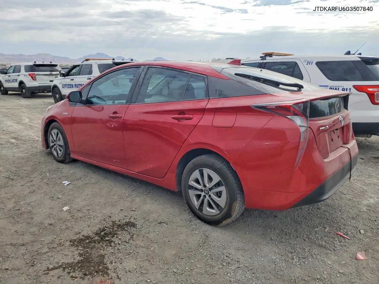 2016 Toyota Prius Four VIN: JTDKARFU6G3507840 Lot: 61216146
