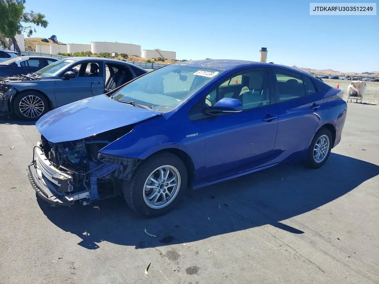 2016 Toyota Prius Three VIN: JTDKARFU3G3512249 Lot: 61710496