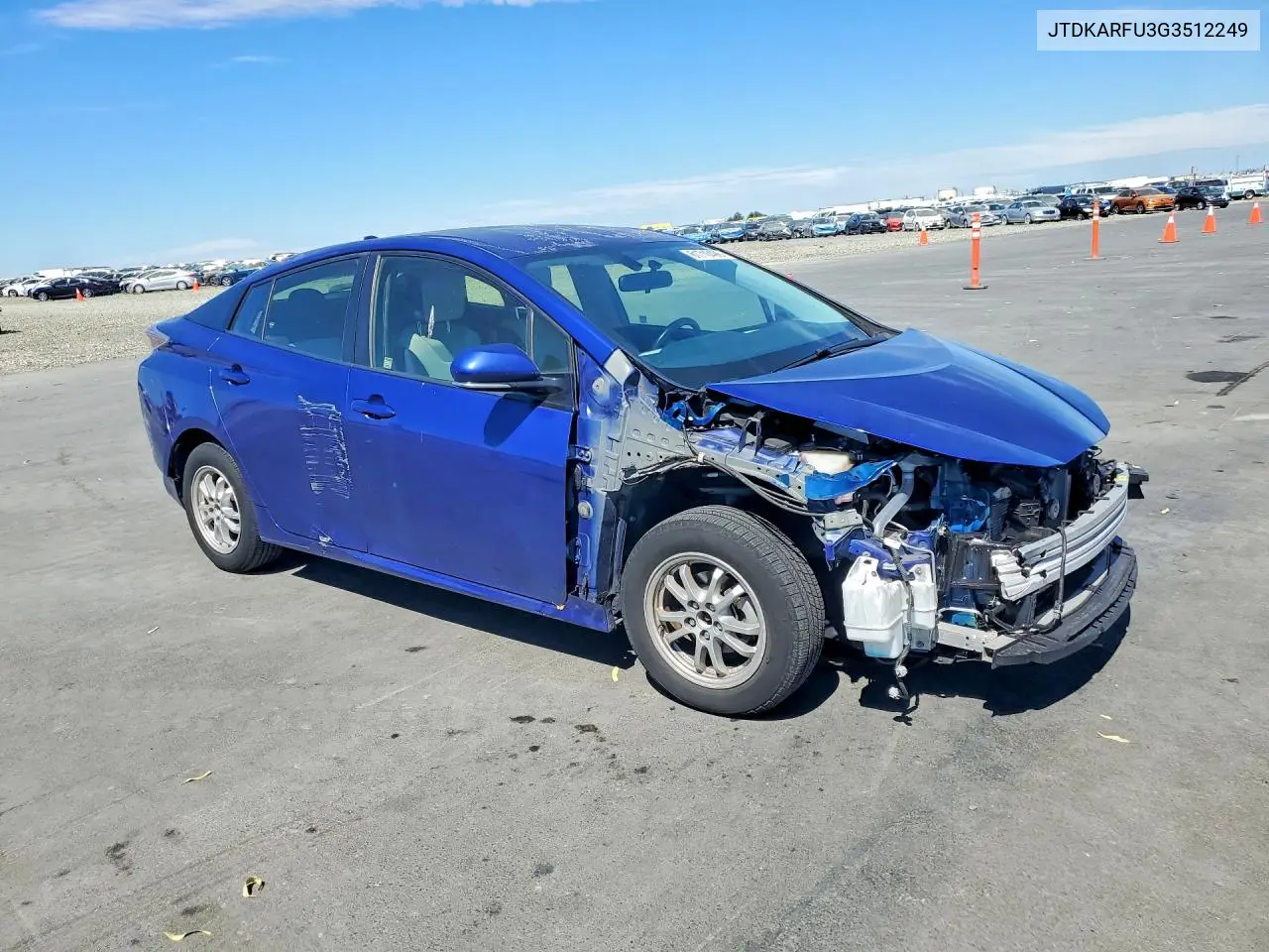 2016 Toyota Prius Three VIN: JTDKARFU3G3512249 Lot: 61710496