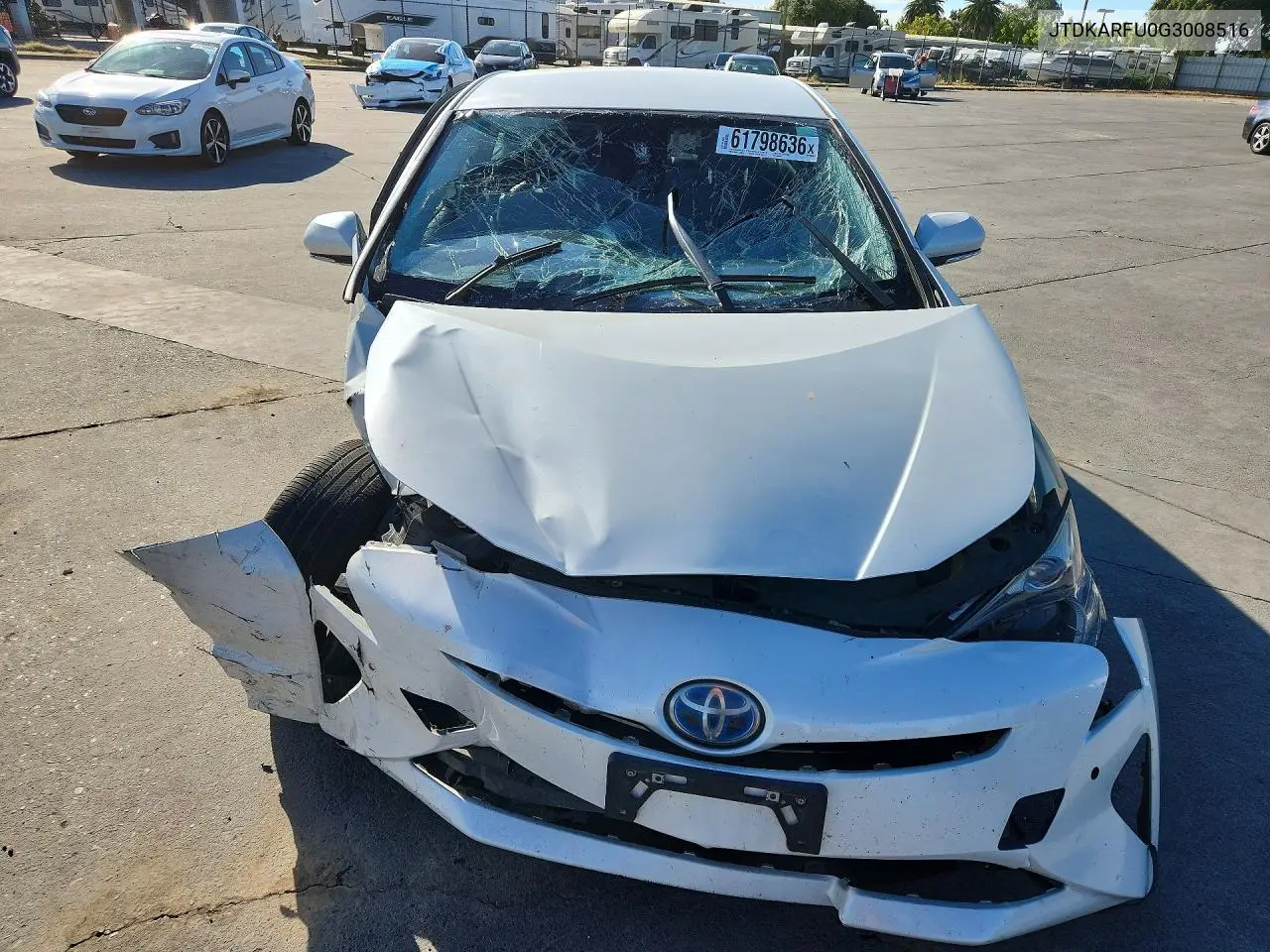 2016 Toyota Prius Four Touring VIN: JTDKARFU0G3008516 Lot: 61798636