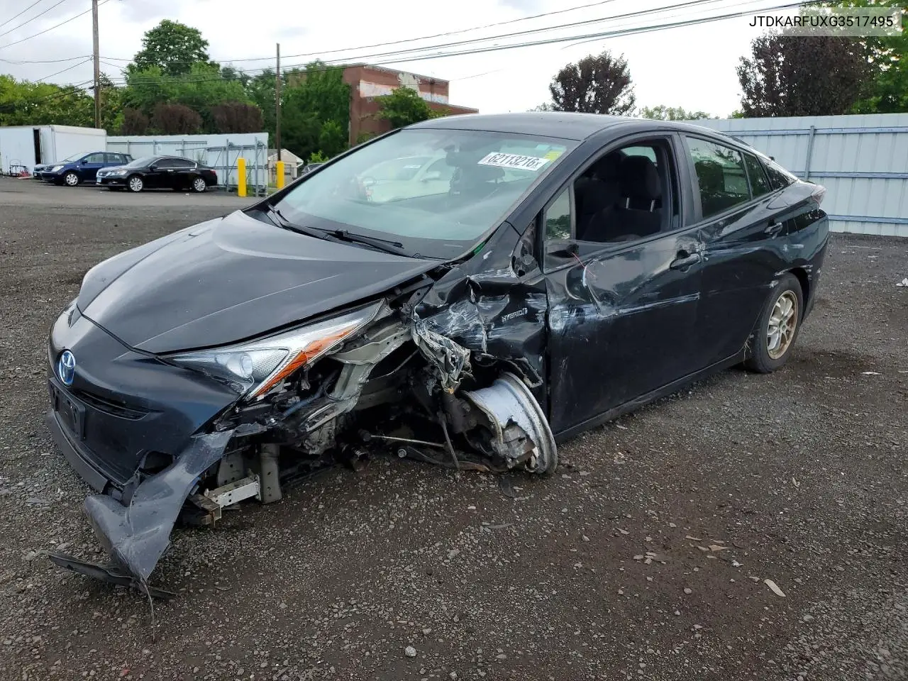 2016 Toyota Prius Three VIN: JTDKARFUXG3517495 Lot: 62113216