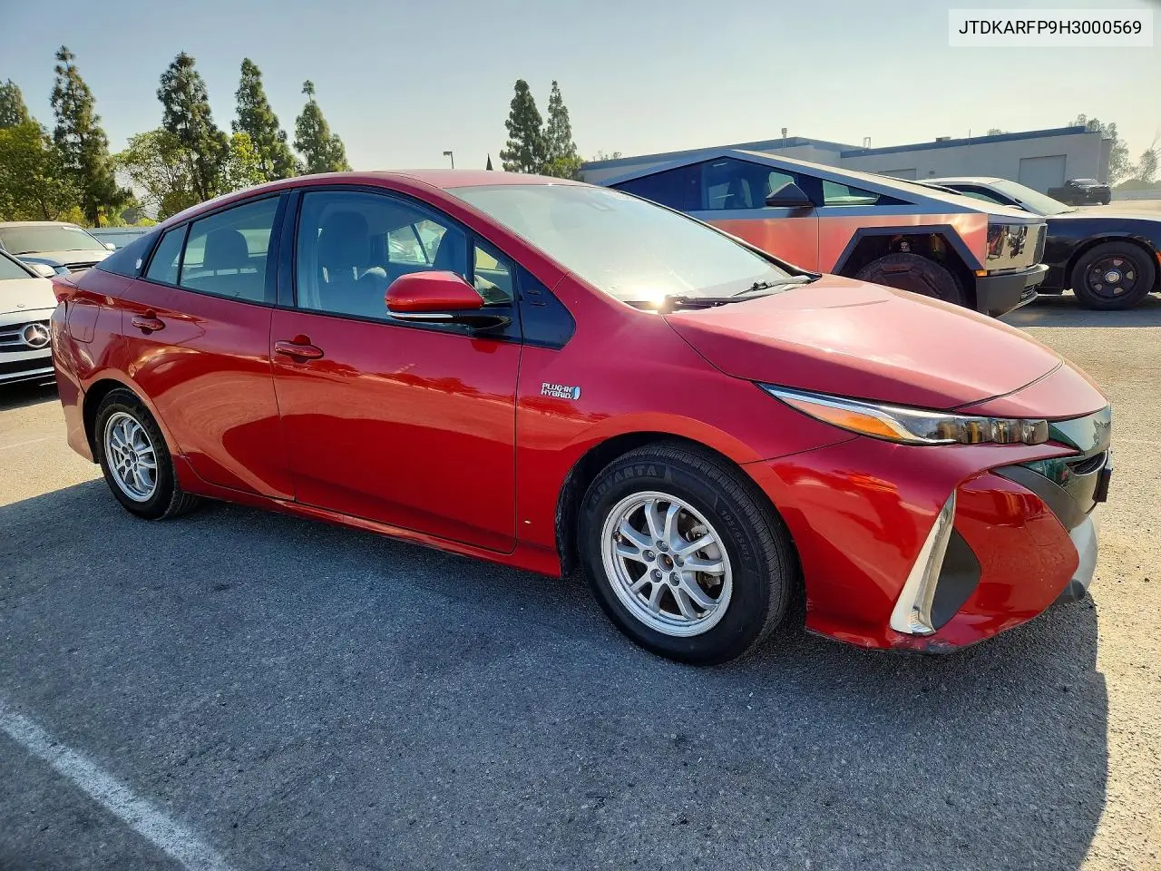 2017 Toyota Prius Prime Plus VIN: JTDKARFP9H3000569 Lot: 57994046