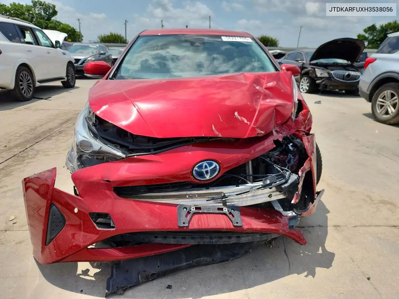 2017 Toyota Prius Four VIN: JTDKARFUXH3538056 Lot: 58221896