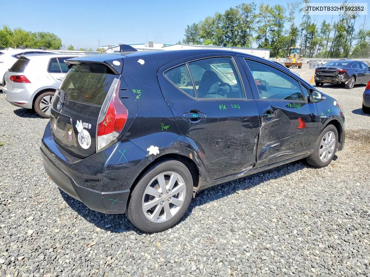 2017 Toyota Prius C Two VIN: JTDKDTB32H1592352 Lot: 59592816