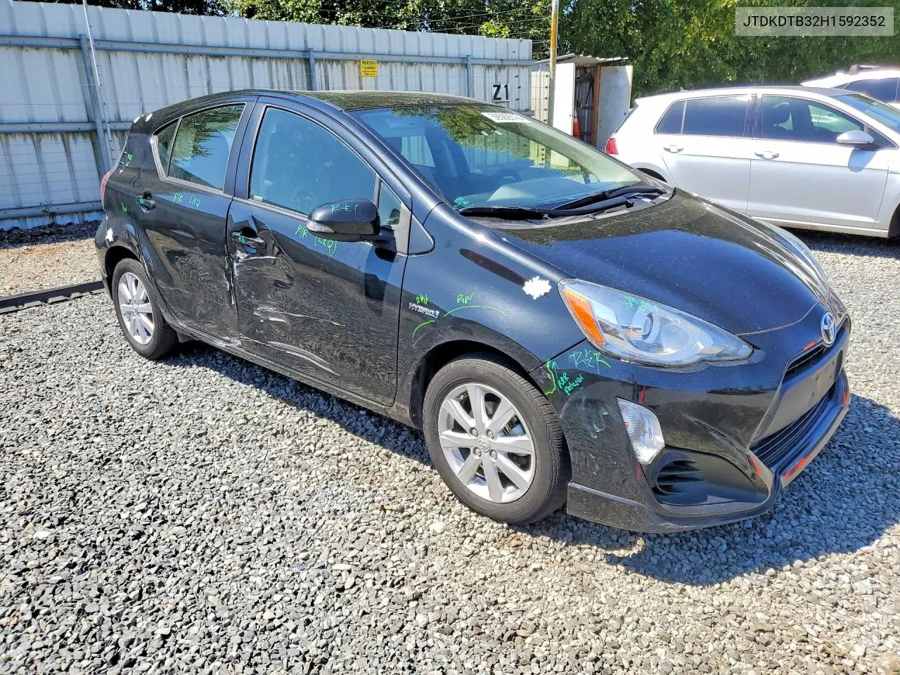 2017 Toyota Prius C Two VIN: JTDKDTB32H1592352 Lot: 59592816