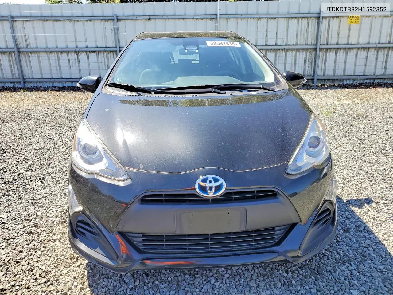 2017 Toyota Prius C Two VIN: JTDKDTB32H1592352 Lot: 59592816