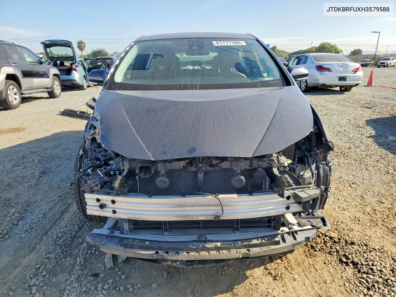 2017 Toyota Prius Two VIN: JTDKBRFUXH3579588 Lot: 61777386