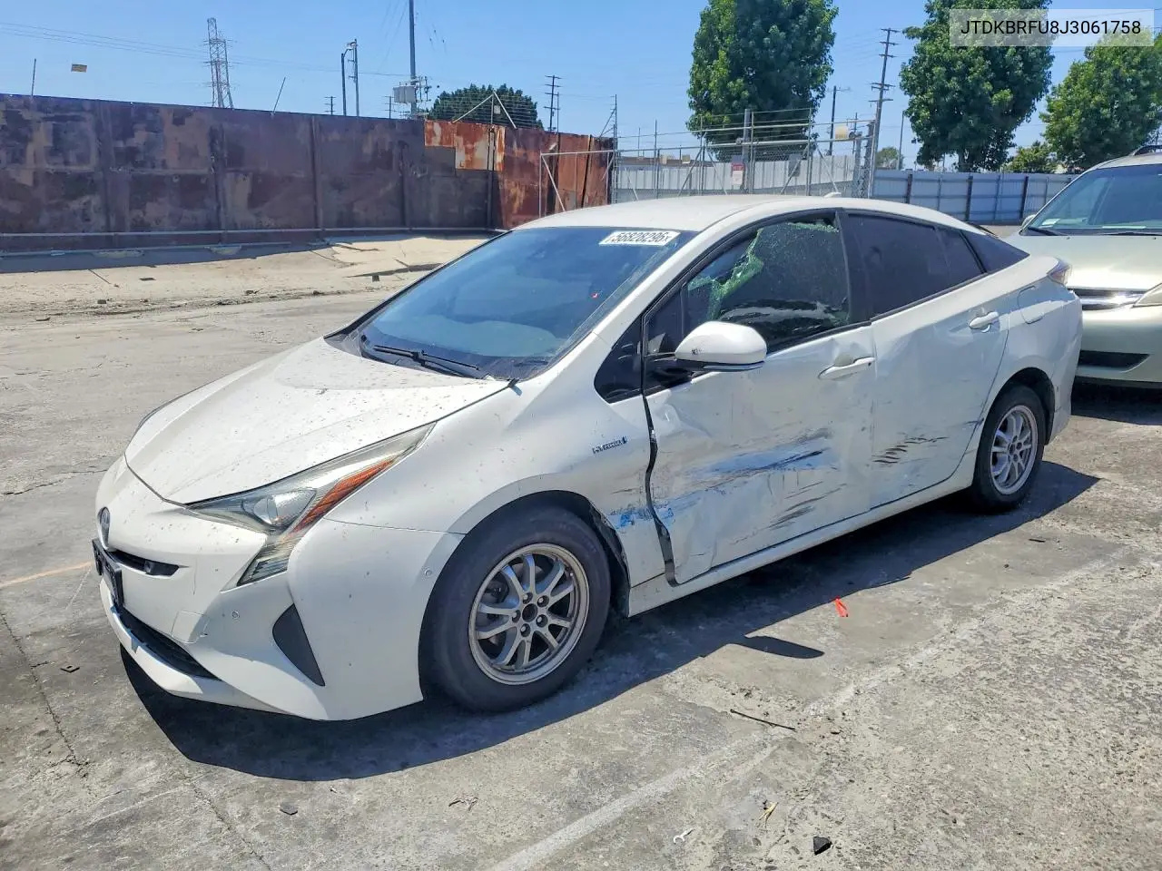 2018 Toyota Prius Two VIN: JTDKBRFU8J3061758 Lot: 56828296