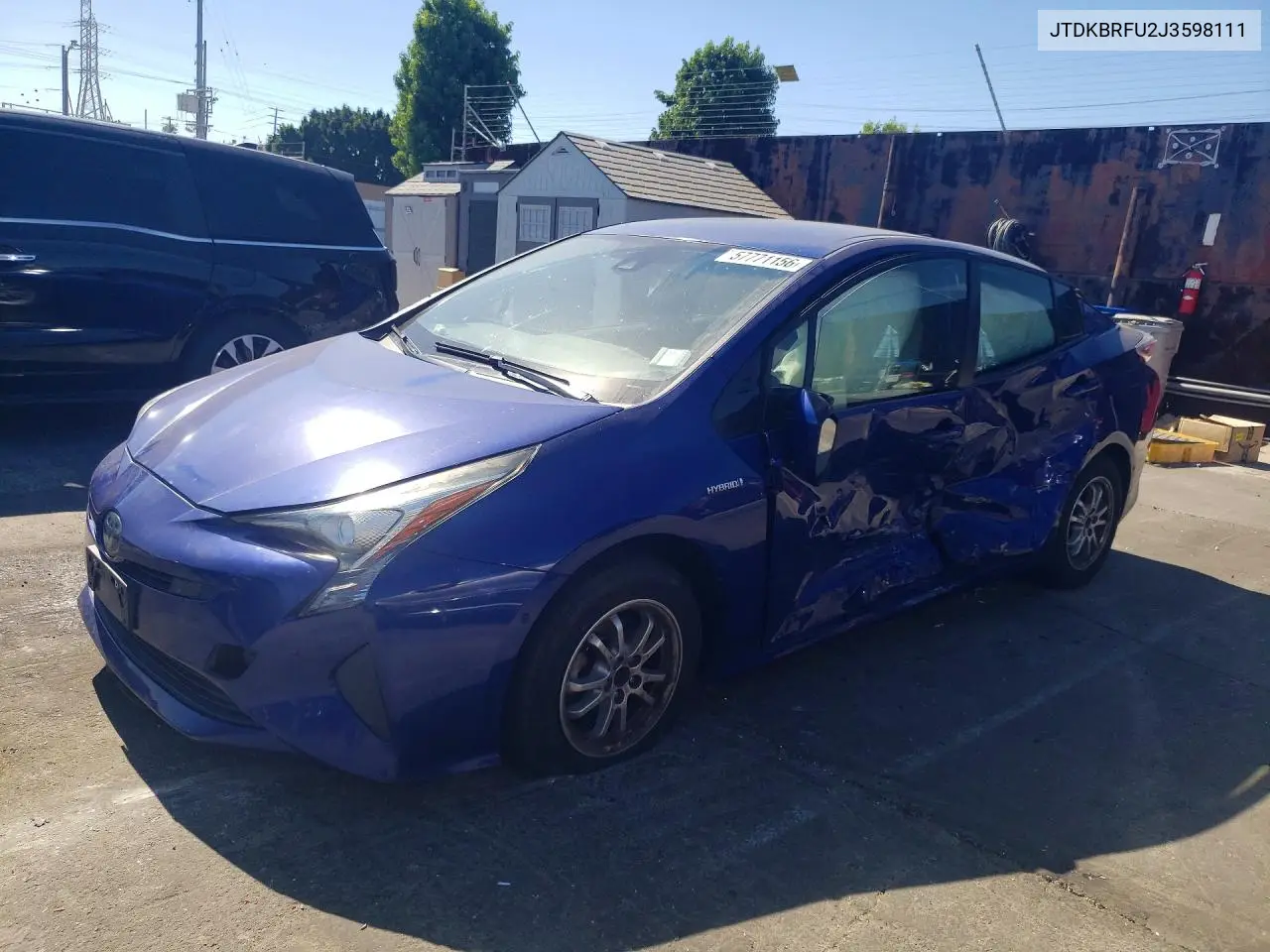 2018 Toyota Prius Two VIN: JTDKBRFU2J3598111 Lot: 57771156