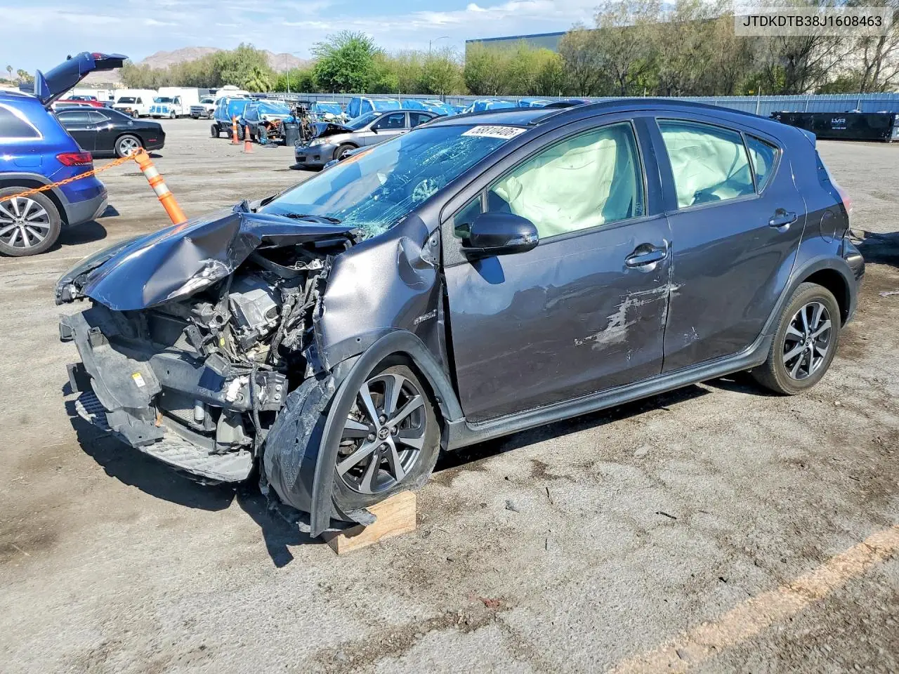 2018 Toyota Prius C One VIN: JTDKDTB38J1608463 Lot: 58810406