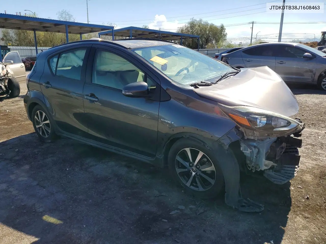 2018 Toyota Prius C One VIN: JTDKDTB38J1608463 Lot: 58810406