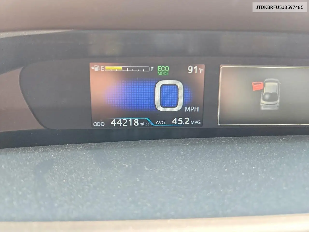 2018 Toyota Prius Two VIN: JTDKBRFU5J3597485 Lot: 60583896