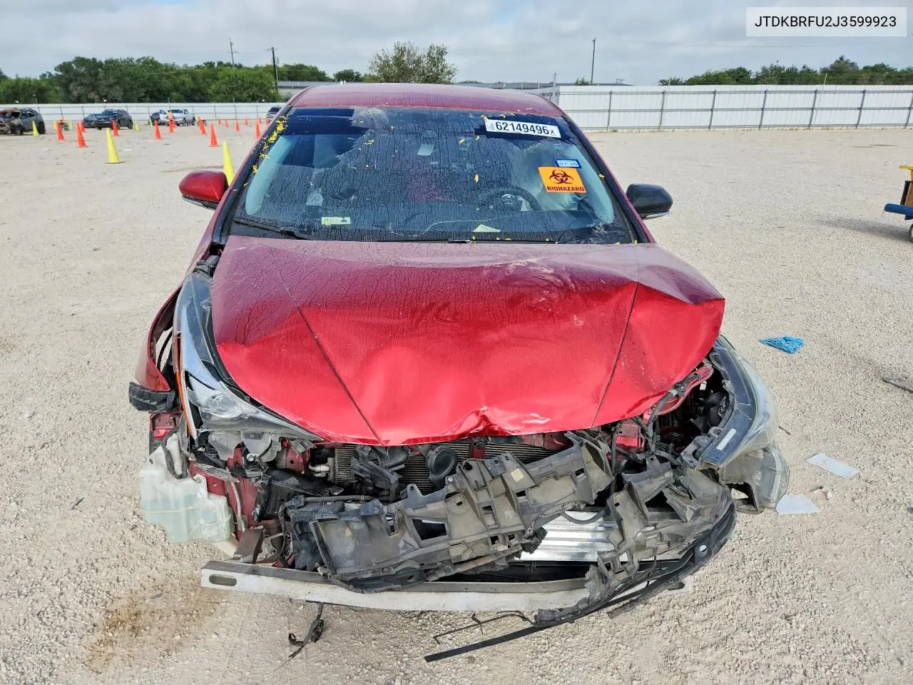 2018 Toyota Prius Two VIN: JTDKBRFU2J3599923 Lot: 62149496