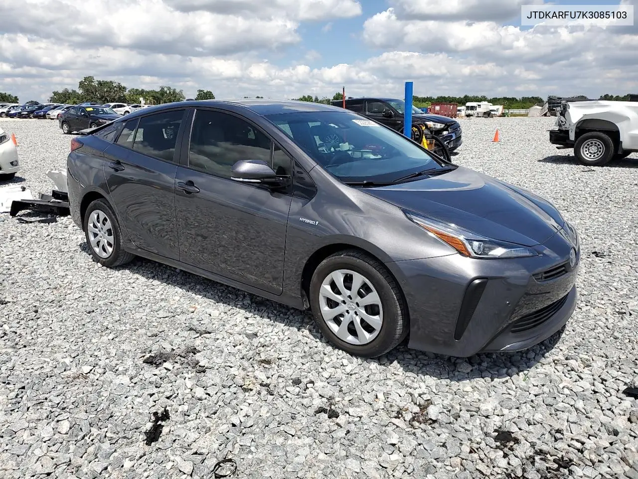 2019 Toyota Prius VIN: JTDKARFU7K3085103 Lot: 53225965