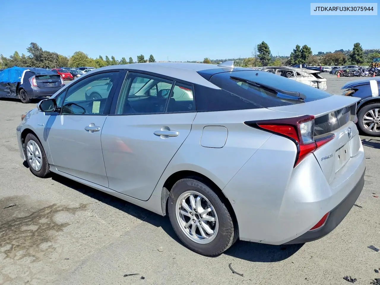 2019 Toyota Prius Le VIN: JTDKARFU3K3075944 Lot: 58529656