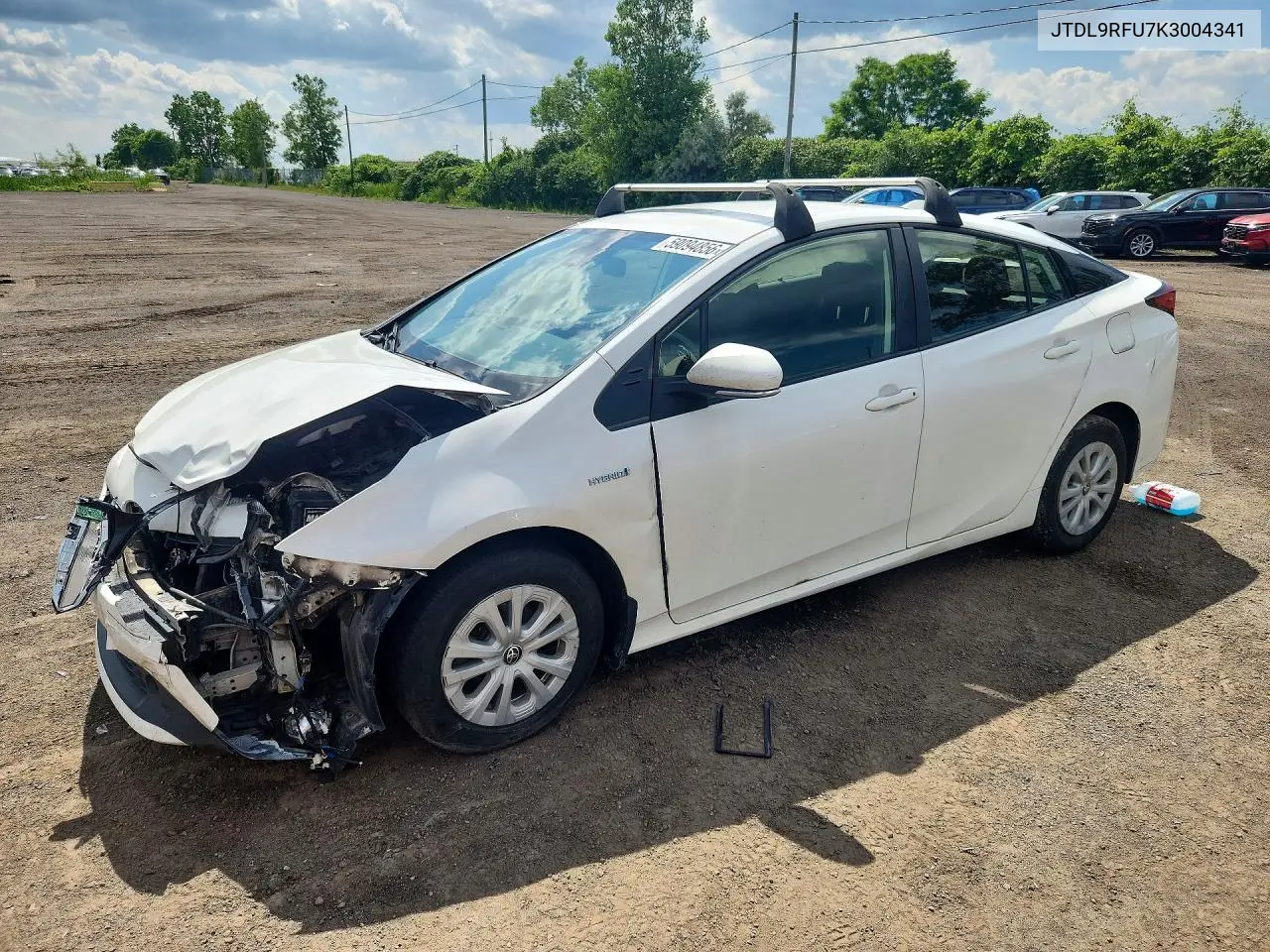 2019 Toyota Prius Le Awd-E VIN: JTDL9RFU7K3004341 Lot: 59094856