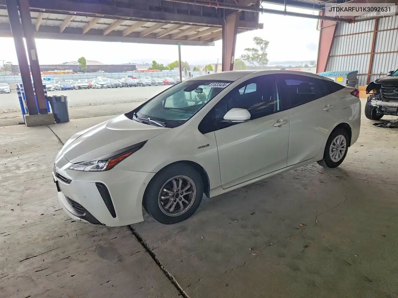 2019 Toyota Prius Le VIN: JTDKARFU1K3092631 Lot: 61633436