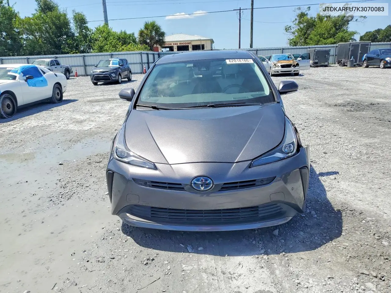 2019 Toyota Prius Xle VIN: JTDKARFU7K3070083 Lot: 62018186