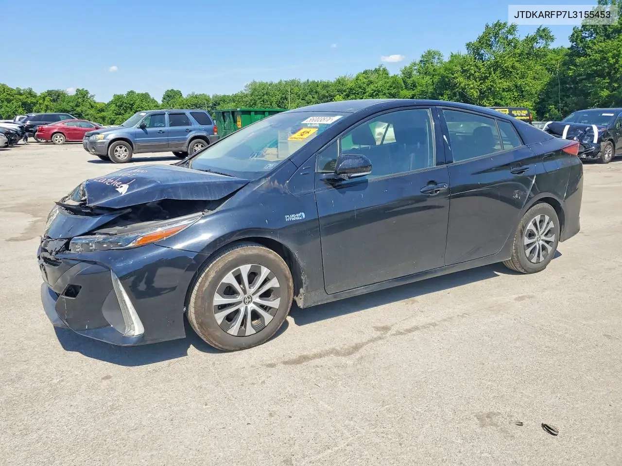 2020 Toyota Prius Prime Le VIN: JTDKARFP7L3155453 Lot: 56003876