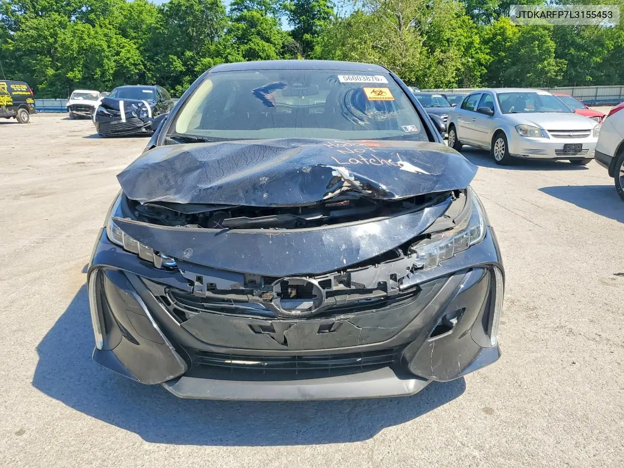 2020 Toyota Prius Prime Le VIN: JTDKARFP7L3155453 Lot: 56003876
