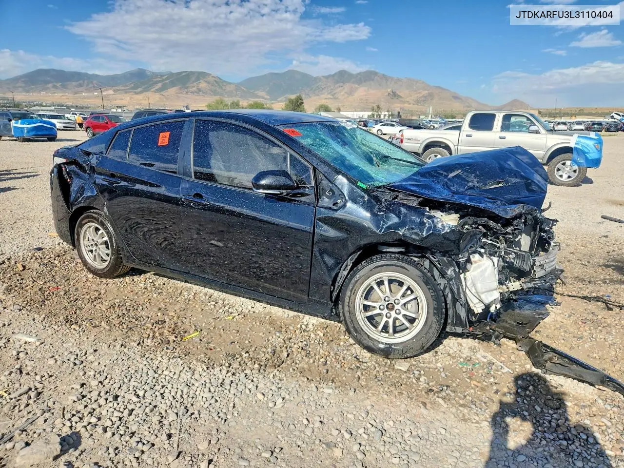 2020 Toyota Prius Le VIN: JTDKARFU3L3110404 Lot: 60151816