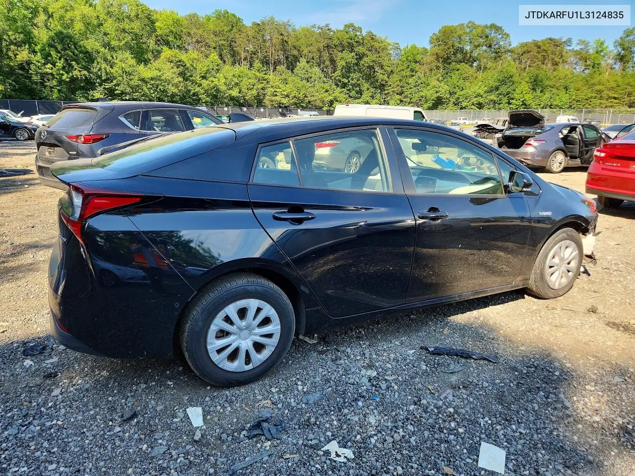 2020 Toyota Prius Le VIN: JTDKARFU1L3124835 Lot: 60372326