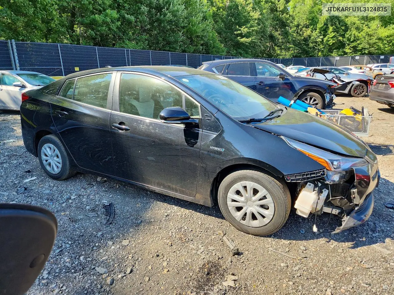 2020 Toyota Prius Le VIN: JTDKARFU1L3124835 Lot: 60372326