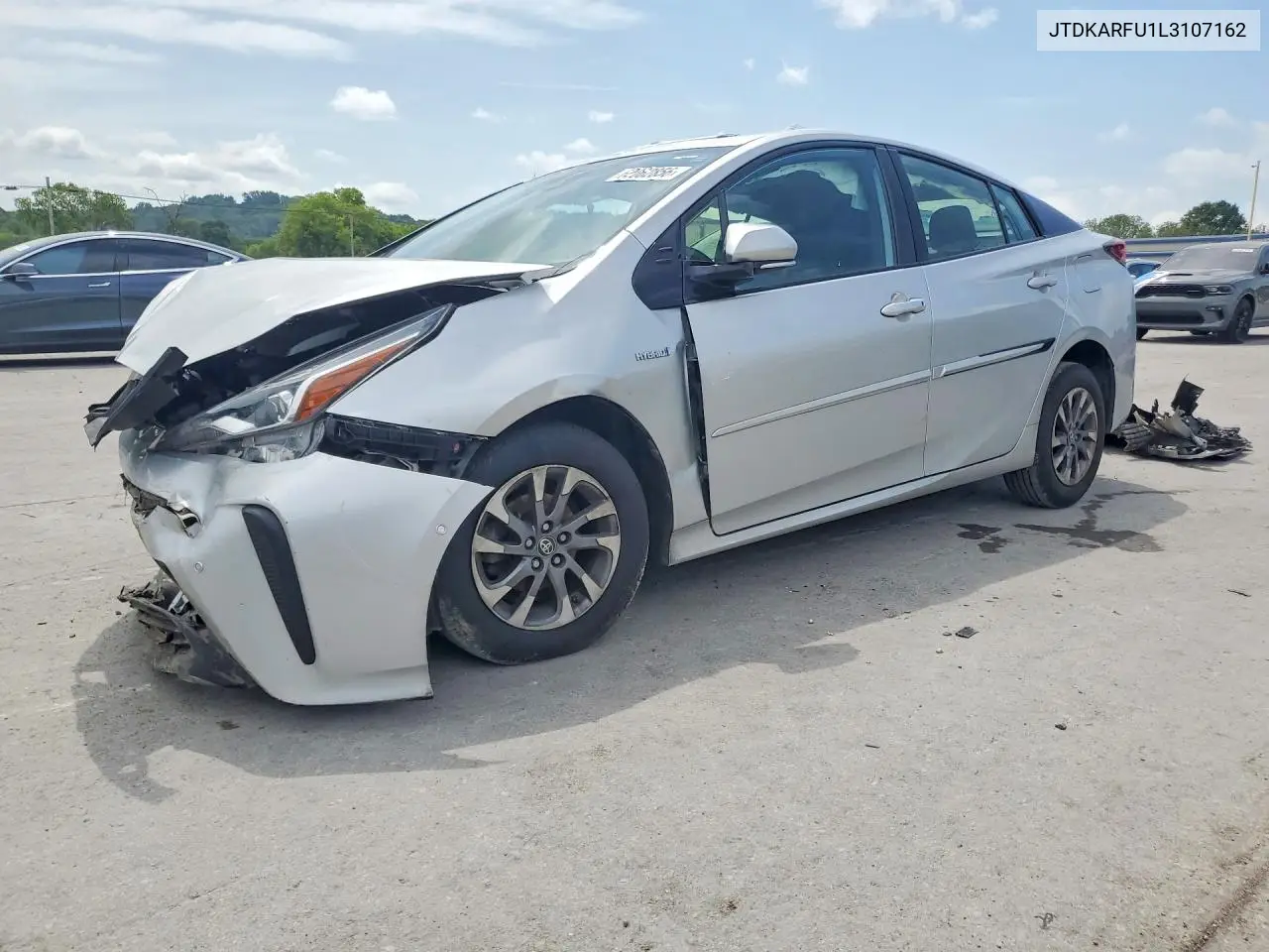 2020 Toyota Prius Xle VIN: JTDKARFU1L3107162 Lot: 62062856