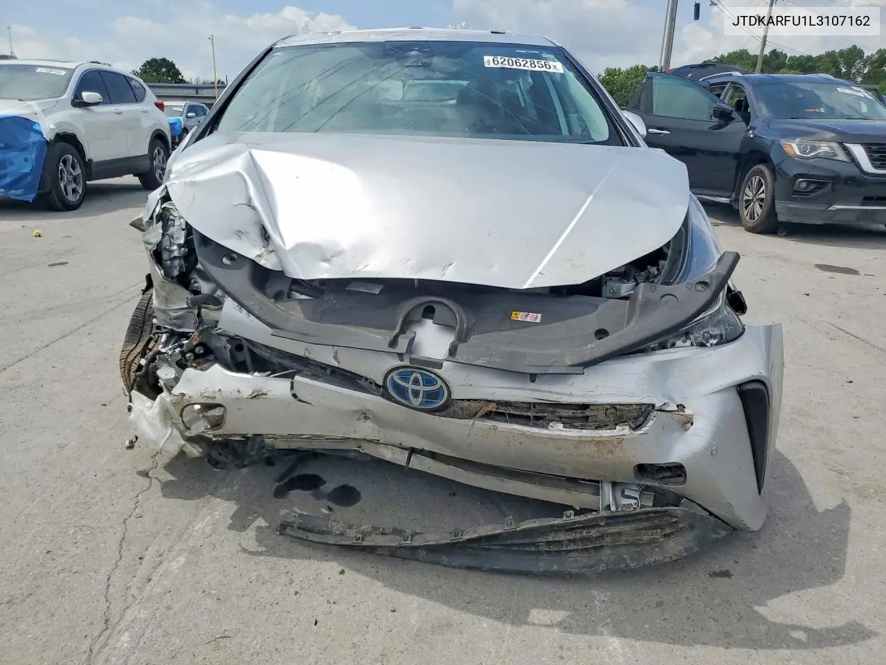 2020 Toyota Prius Xle VIN: JTDKARFU1L3107162 Lot: 62062856