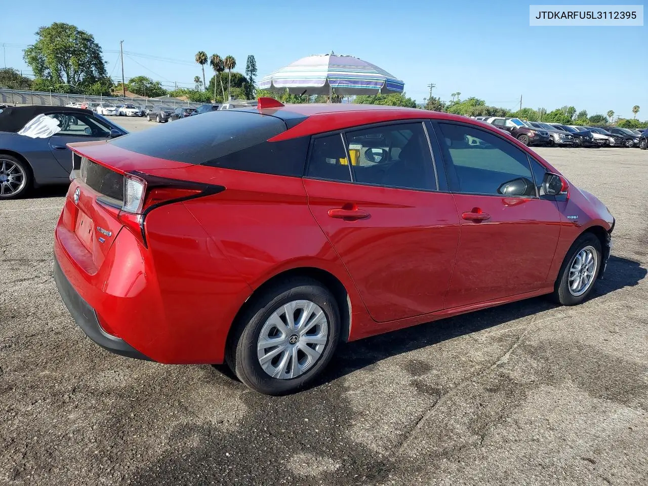 2020 Toyota Prius L Eco VIN: JTDKARFU5L3112395 Lot: 62256036