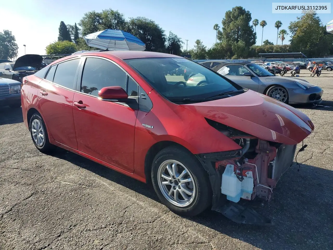2020 Toyota Prius L Eco VIN: JTDKARFU5L3112395 Lot: 62256036