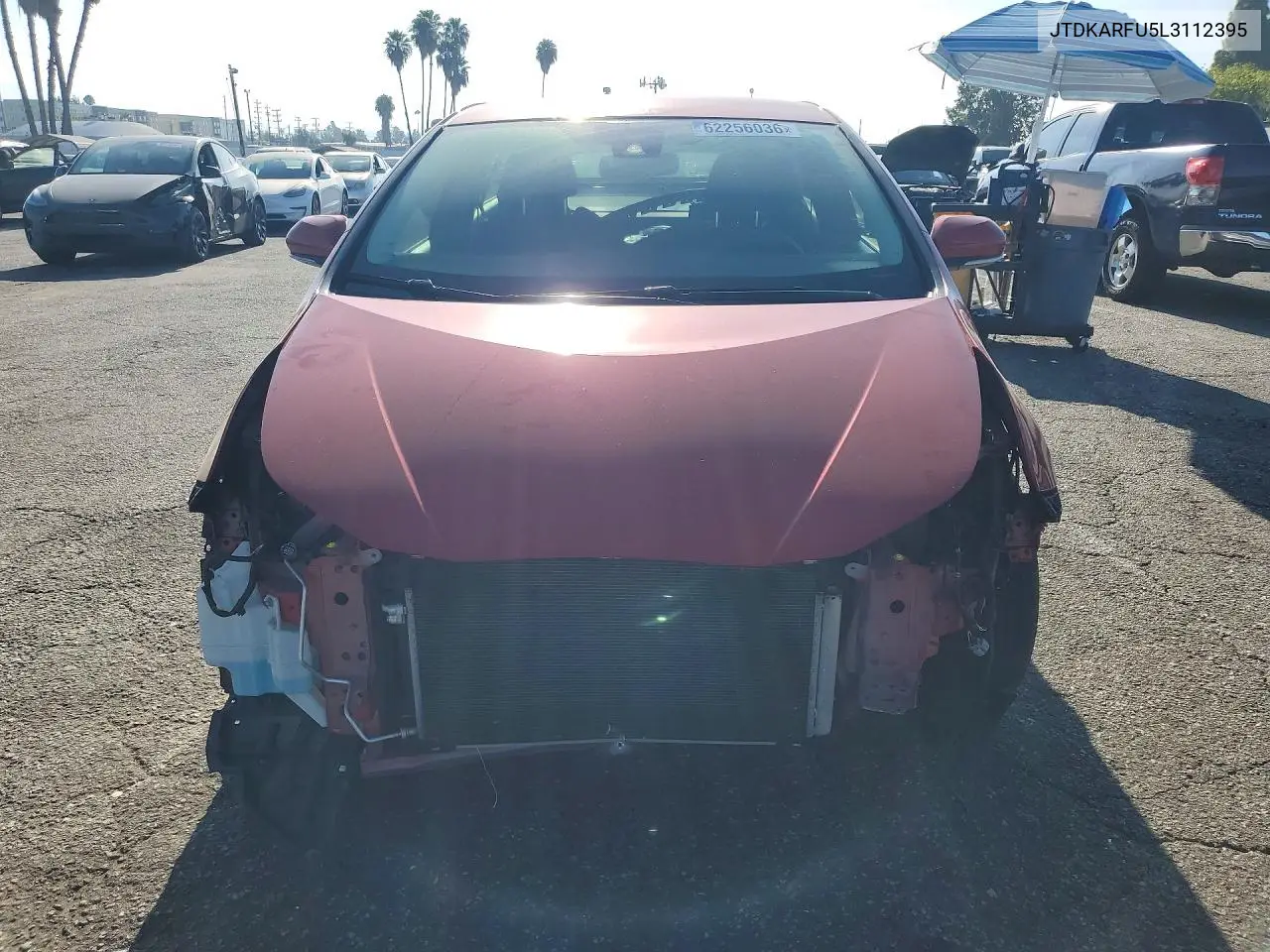2020 Toyota Prius L Eco VIN: JTDKARFU5L3112395 Lot: 62256036